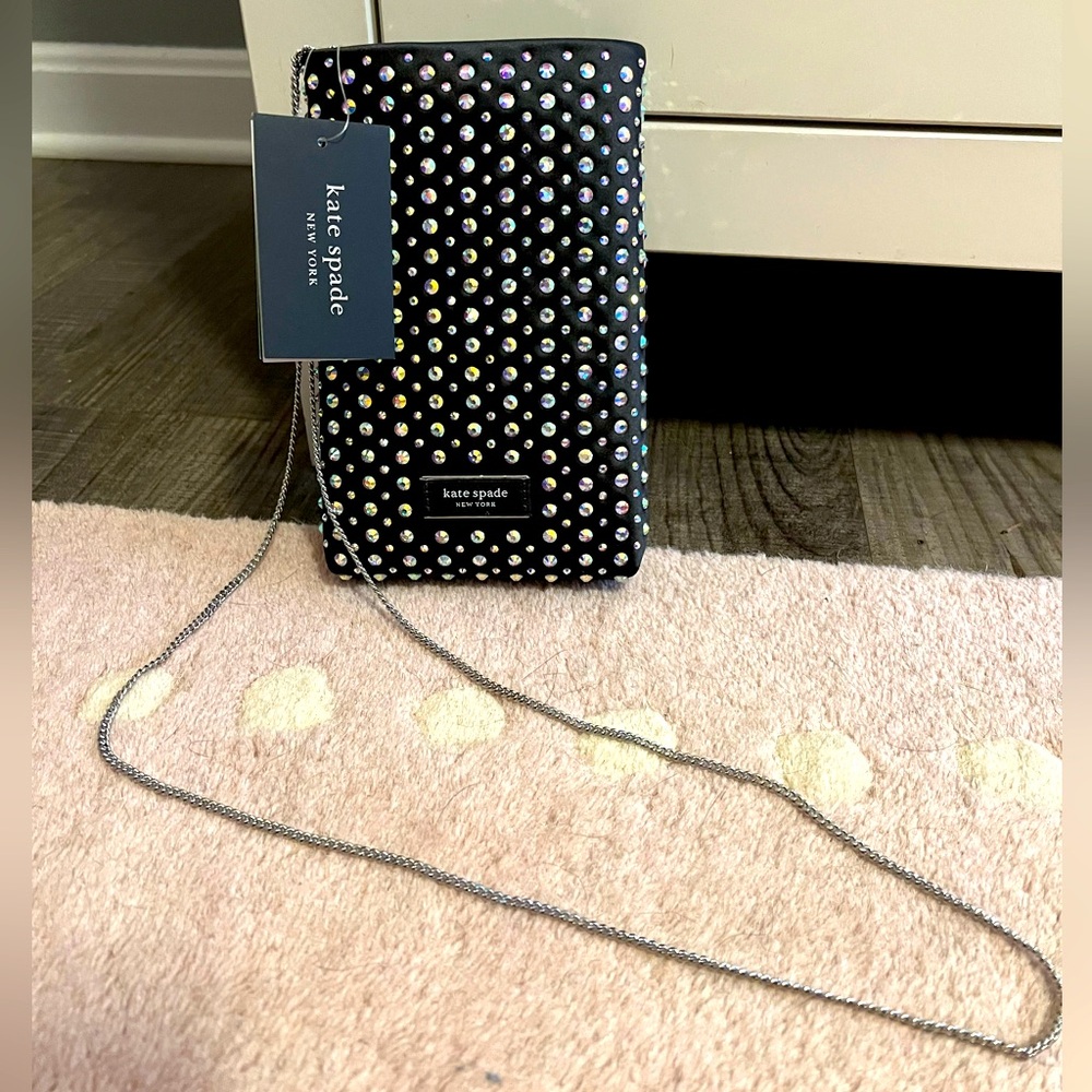 NWT Kate Spade black crossbody iridescent gems